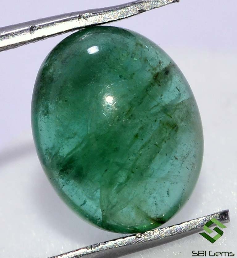 11x9 Mm Certified Natural Emerald Oval Cabochon 3.44 Cts - Etsy