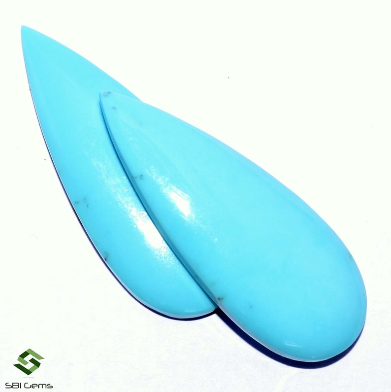 29x7 mm Certified Natural Turquoise Sleeping Beauty Fancy Baguette Shape Cabs Pair Untreated Loose Gemstones