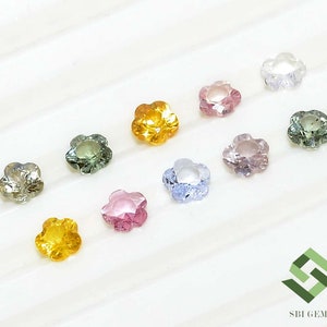 4x4 mm To 5x5 mm Natural Multi Sapphire Fancy Flower Shape Cut Lots Calibrated Faceted Loose Gemstones