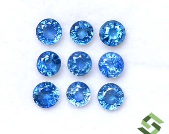 4 mm Natural Blue Sapphire Round Cut 4 Quality Lot Calibrated Loose Gemstones