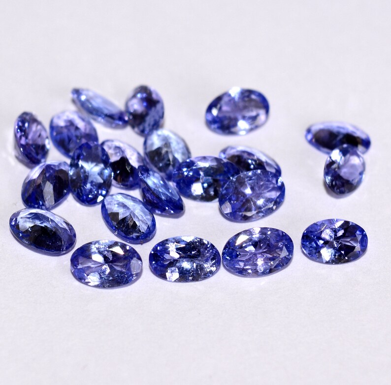 6x4 mm Natural Tanzanite Oval Cut Lot 10 Pcs 3.97 Cts Calibrated Faceted Loose Gemstones