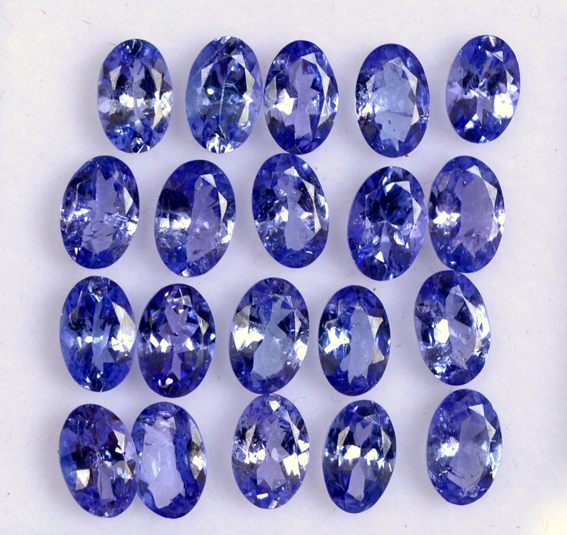 6x4 mm Natural Tanzanite Oval Cut Lot 10 Pcs 3.97 Cts Calibrated Faceted Loose Gemstones