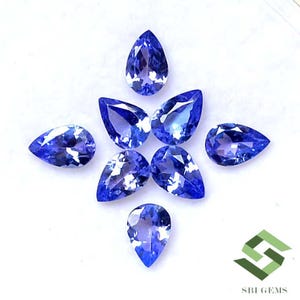 6x4 mm Natural Tanzanite Pear Cut 3 Quality Lot Calibrated Loose Gemstones