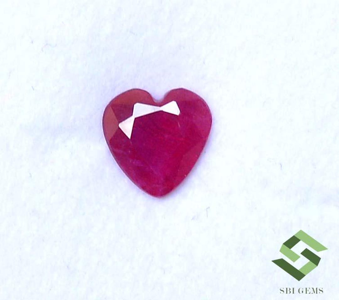 8.80x8.80 Mm Natural Ruby Heart Shape 1.56 CTS Loose Certified