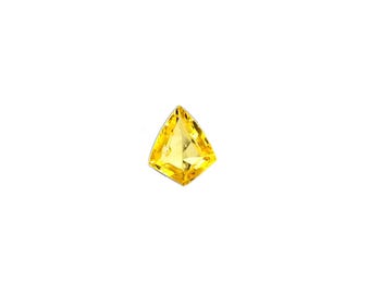 6x5.50 mm, 7x6 mm Natural Yellow Sapphire Fancy Triangle Cut Lustrous Faceted Loose Gemstone