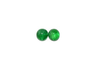 5 mm gecertificeerde natuurlijke smaragd ronde cabochon 4 kwaliteitsparen onbehandelde losse edelstenen