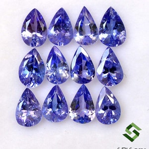 Pear Cut Tanzanite Gemstones: 6x4 mm Faceted Loose Lot