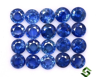 4 mm Zafiro azul natural Corte redondo Lote 10 piezas 2,99 quilates Piedras preciosas sueltas facetadas calibradas