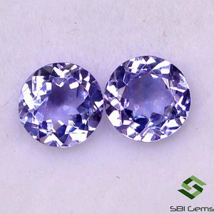 4 mm Certified Natural Tanzanite Round Cut 4 Quality Pairs Calibrated Faceted Loose Gemstones