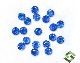 5 x 3 mm 天然ブルーサファイア オーバルカット ロット: 10 ピース 