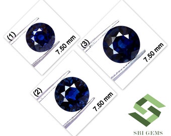 天然ブルーサファイア拡散AAAペアファセットルースジェムストーン、9月