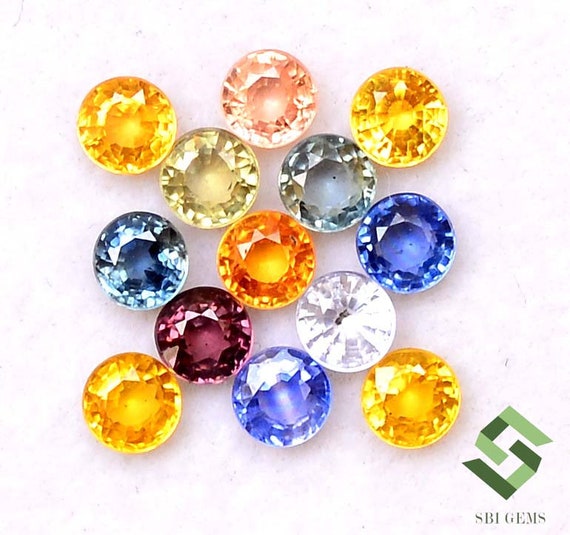 Lot De 15 Saphirs Bleu-vert D'Australie - 2,36 Carats, Taille Diamant, Excellente Qualité