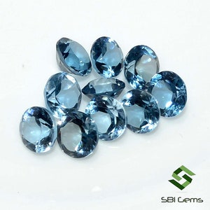 1.50, 2, 3, 4 mm Natural London Blue Topaz Round Cut Lot 20 Pcs Calibrated Lustrous Loose Gemstones