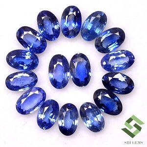 5x3 mm Natural Blue Sapphire Oval Cut 2 Quality Lot 10 Pcs Calibrated Faceted Loose Gemstones