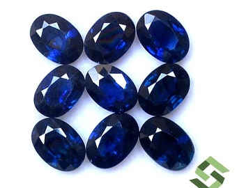 7x5 mm Natural Blue Sapphire Oval Cut 2 Quality Calibrated Loose Gemstones