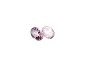 8x6 mm Natural Pink Morganite Oval Cut 2 Quality Pairs Faceted Loose Certified Gemstones