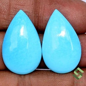 Certified Natural Turquoise Sleeping Beauty Trillion Cabochon Pair 10 mm Gems 
