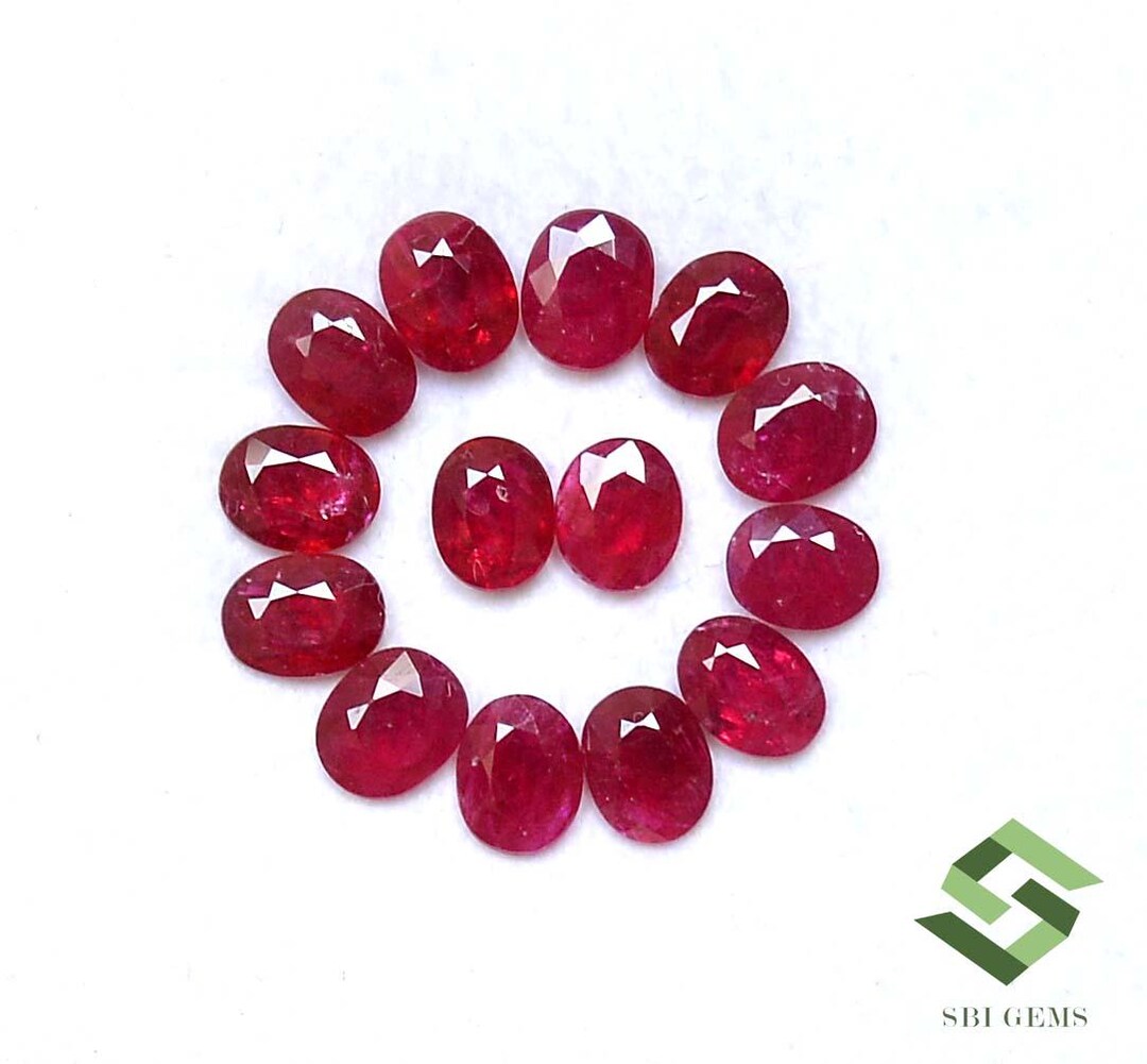 5x4mm Natural Mozambique Ruby 4 Quality Lot Oval Cut Loose Gemstones - Etsy