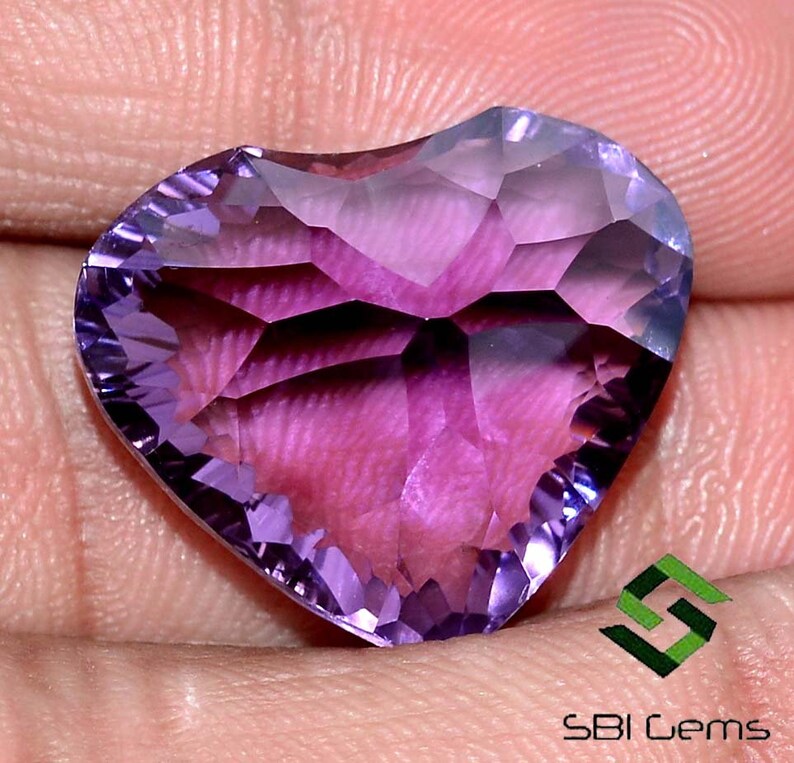 22x19 mm Certified Natural Amethyst Heart Shape Concave Cut 26.16 Cts Top Best Quality Calibrated Loose Gemstone
