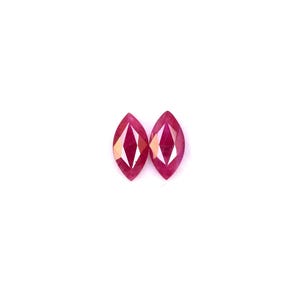 9x4.50 mm Certified Natural Ruby Marquise Cut Pair 1.60 Cts Burma Calibrated Loose Gemstones