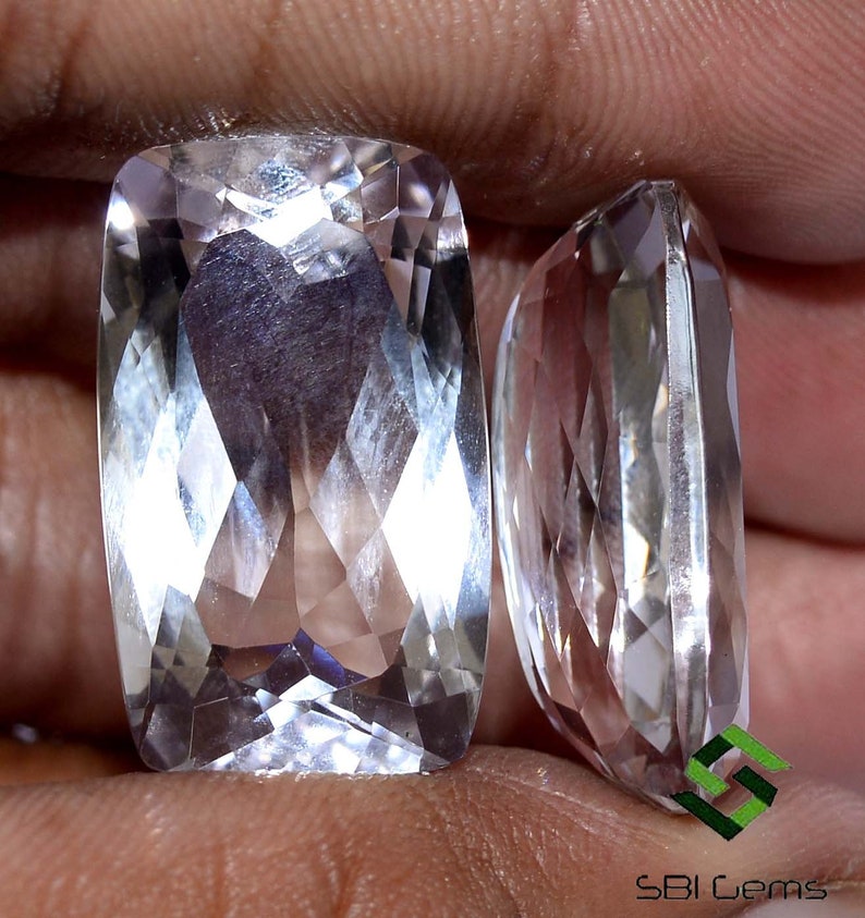 25x15 mm Certified Natural Pink Amethyst Cushion Cut Pair 55.83 CTS Calibrated Loose Gemstones
