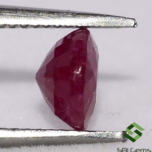 6 Mm Certified Natural Ruby Round Cut 1.01 Cts Faceted Deep Red Shade ...