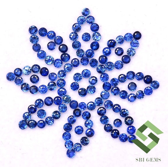 Perline Di Pietra Preziosa Di Zaffiro Naturale Autentico 6-7 Mm Blu - Foto 10