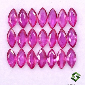5x2.50 mm Natural Ruby Marquise Cut Lot 20 Pcs 3.21 Cts Faceted Calibrated Loose Gemstones