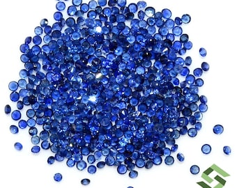 1mm Round Cut Natural Sapphire Lot: 100 Piece Calibrated Loose Gemstones