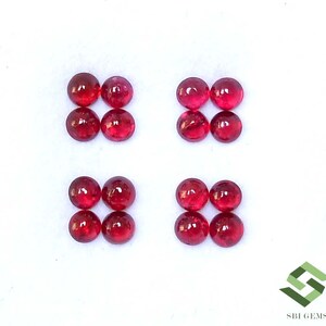 2.50 mm Natürliche Rubin Runde Cabochon Lot 16 Stück 1.59 Cts kalibriert Lose Edelsteine