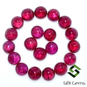 3 mm Natural Ruby Round Cabochon Lot 20 Pcs 3.11 CTS Calibrated Loose Gemstones