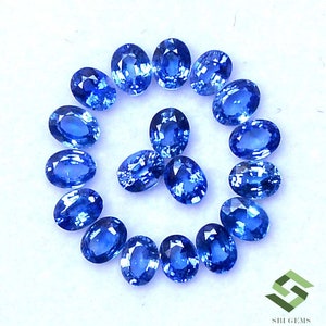 4x3 mm Natural Blue Sapphire Oval Cut Lot 18 Pcs 3.85 Cts Calibrated Faceted Loose Gemstones