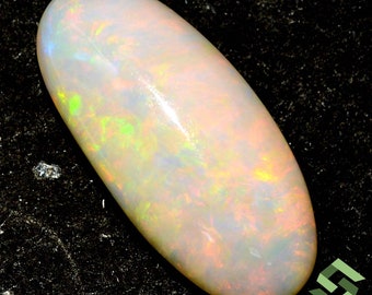Opale Bianco 10 X 7 X 4 Mm 1 Pz Cabochon Opale Bianco Di Qualità Rara 1 Pz Cabochon Ovale Opale Etiope Opale Naturale Welo Multi Fuoco Opale Sciolto Gemma Per La - Foto 5