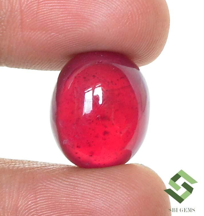 Natural Mozambique Ruby Oval Cabochon 18x15 to 21x18 Mm Loose