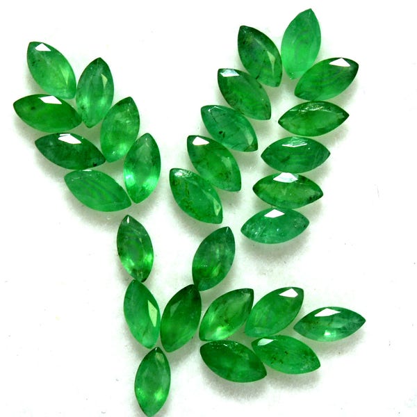 5x2.50 mm Natural Emerald Marquise Cut Lot 10 Pcs 1.35 Cts Calibrated Loose Gemstones