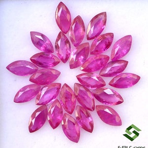 5x2.50 mm Natural Ruby Marquise Cut Lot 25 Pcs 3.94 Cts Faceted Calibrated Loose Gemstones