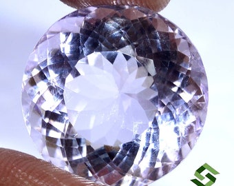 23 mm Certified Natural Pink Amethyst Round Cut 44.14 CTS Faceted Untreated Loose Gemstone