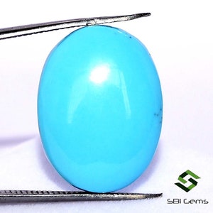 20x15 mm, 25x18 mm Certified Natural Turquoise Sleeping Beauty Oval Cabochon Loose Gemstone