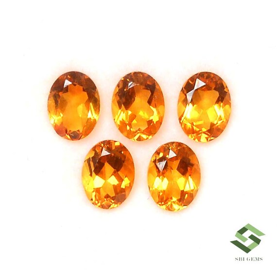 Natural Golden Citrine Gemstone - 8x6mm Oval Cut, Approx. 1.20 Carat Total Weight - For Jewelry Making 3 thumbnail image