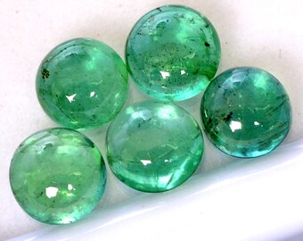 5 mm natuurlijke smaragd ronde cabochon 2,93 cts veel 05 stuks onbehandelde losse edelstenen