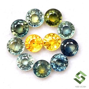 4 mm Natural Multi Sapphire Round Cut 3 Color Quality Lot Calibrated Loose Gemstones