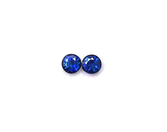 4 mm Natural Blue Sapphire Round Cut 3 Quality Pair Faceted Loose Gemstones