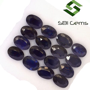 6x4 mm Natural Blue Sapphire Oval Cut Lot 16 Pcs 9.89 Cts Calibrated Faceted Loose Gemstones