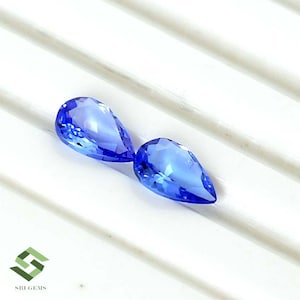 7x5 mm Natural Tanzanite Pear Cut 3 Quality Pair Calibrated Loose Gemstones