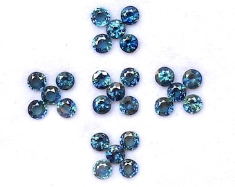 3mm Blue Sapphire Round Cut Loose Gemstones: Jewelry Making Supplies (25 Pcs)