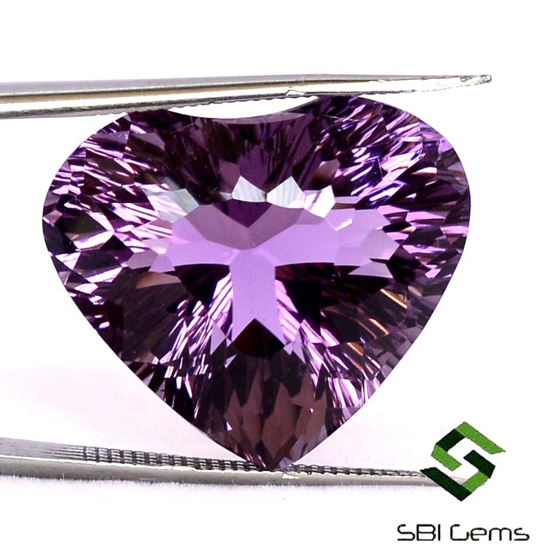 22x19 mm Certified Natural Amethyst Heart Shape Concave Cut 26.16 Cts Top Best Quality Calibrated Loose Gemstone