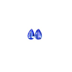6x4 mm Natural Tanzanite Pear Cut Quality Pair Calibrated Loose Gemstones