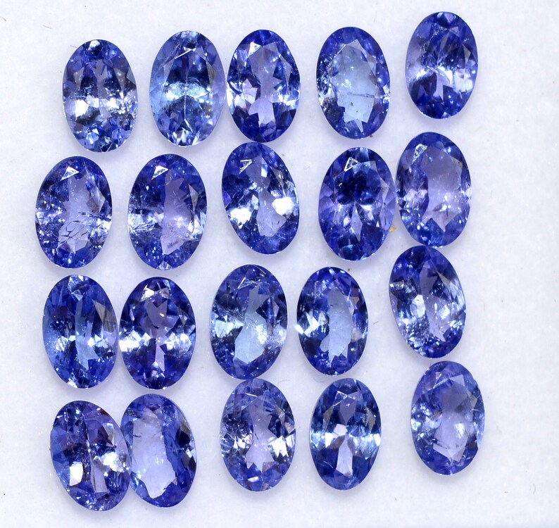 6x4 mm Natural Tanzanite Oval Cut Lot 10 Pcs 3.97 Cts Calibrated Faceted Loose Gemstones