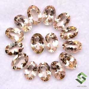Peach Morganite Oval Cut Gemstones: 6x4 mm & 7x5 mm Lot