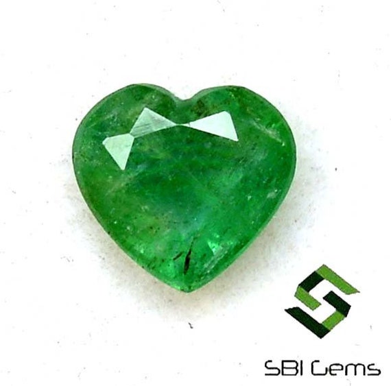 5.50x6.50 mm Certified Natural Emerald Heart Shape Cut | Etsy